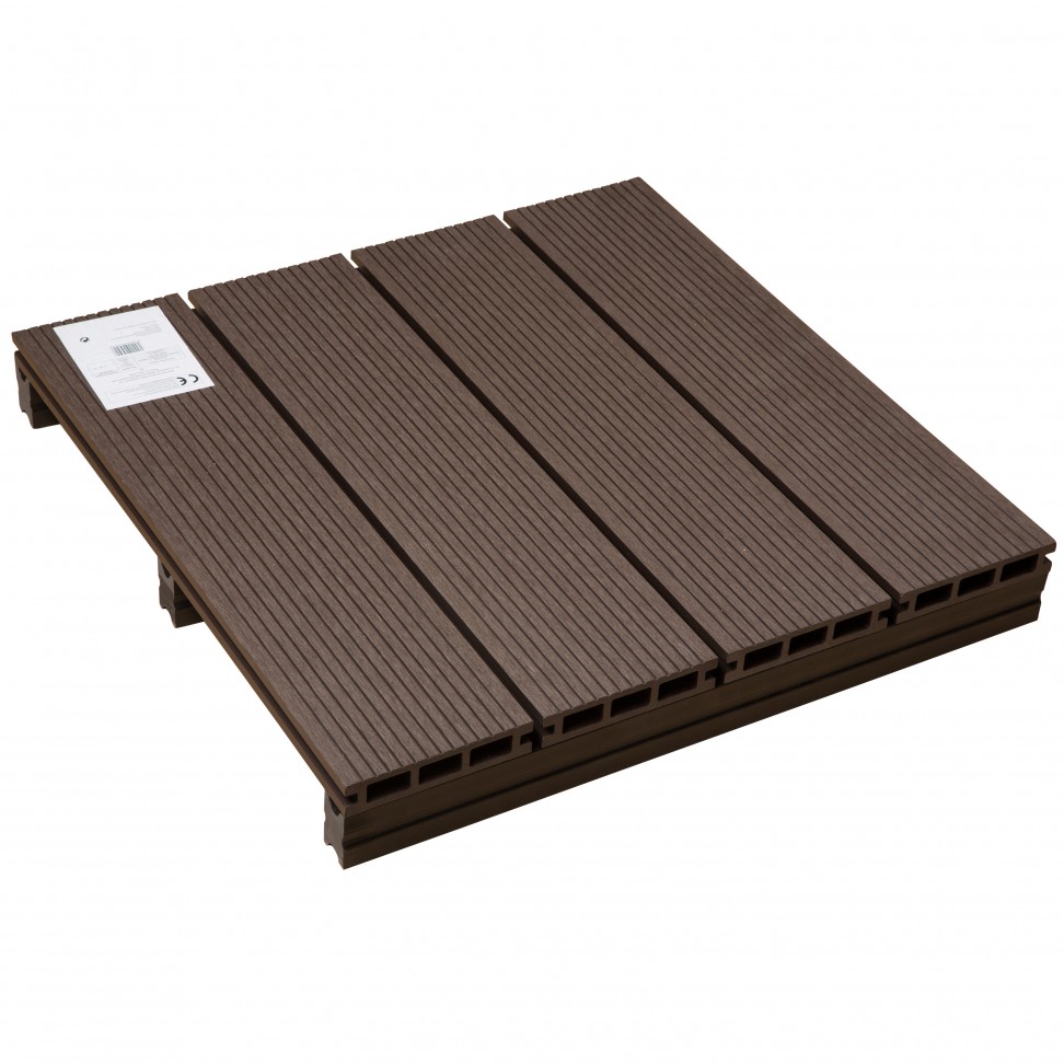 Estrado Deck Comp�sito 50x50x6.5cm Castanho