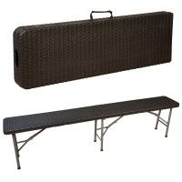 Banco Dobrável Catering Rattan Banco Dobrável Catering Rattan