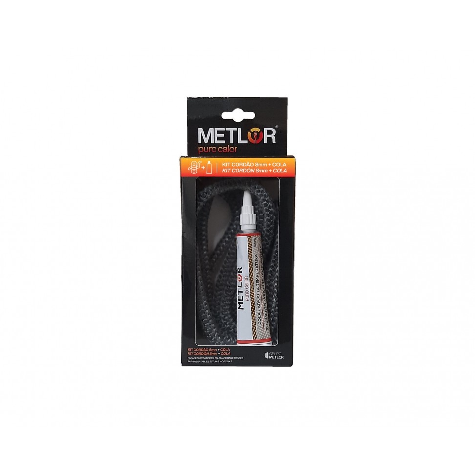 Kit Cord�o Redondo D8mm Negro 2,5m