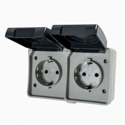 Tomada Dupla 2p+T Ip54 Tomada Dupla 2p+T Ip54