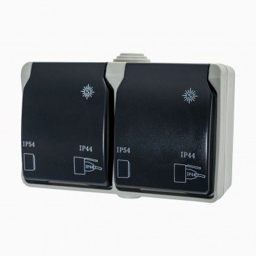 Tomada Dupla 2p+T Ip54