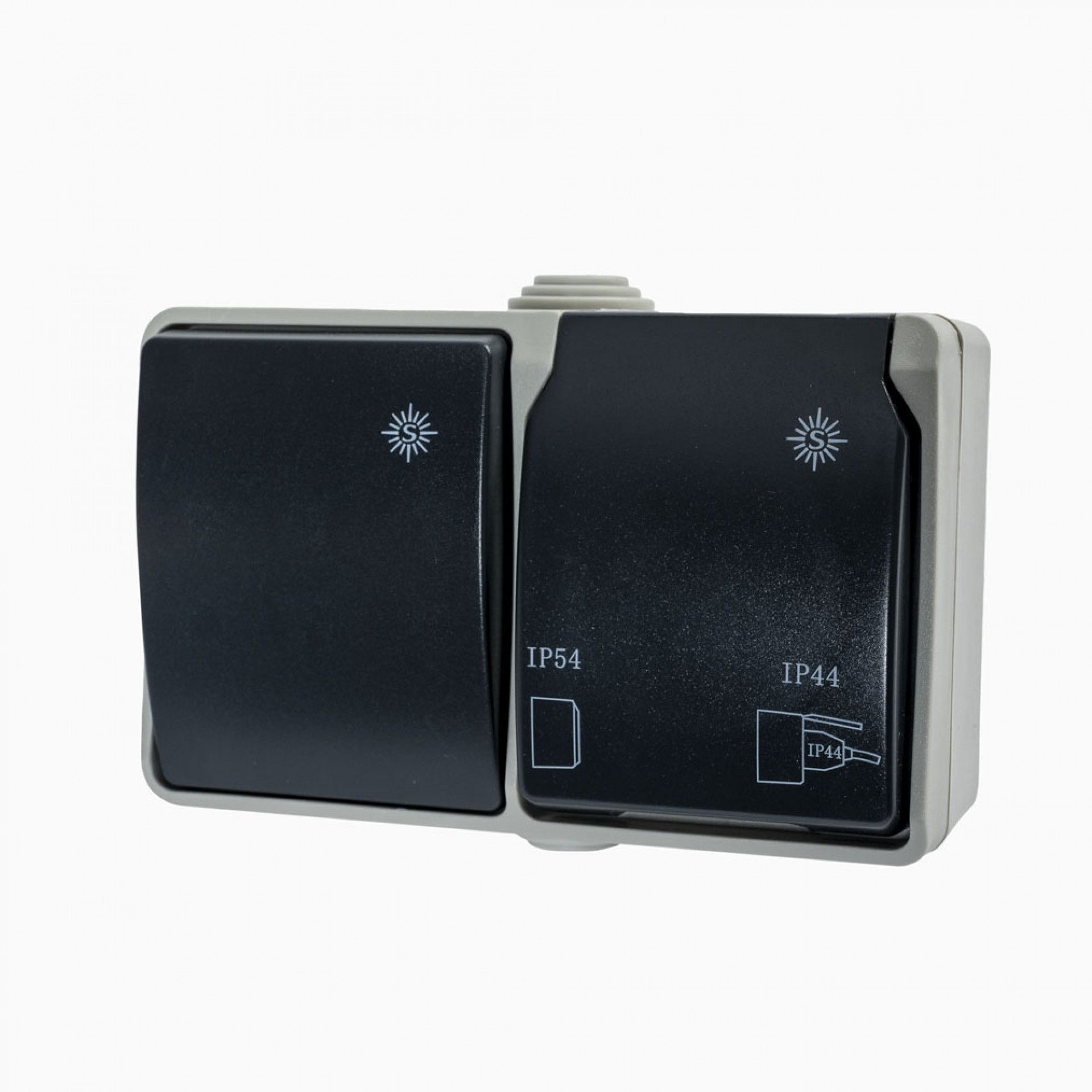 Tomada 2p+T + Interrutor Ip 54