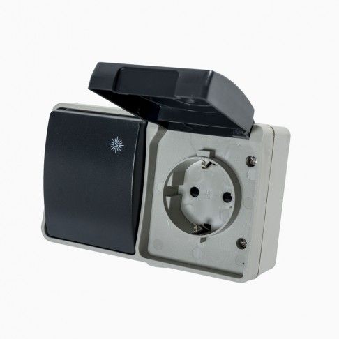 Tomada 2p+T + Interrutor Ip 54 Tomada 2p+T + Interrutor Ip 54