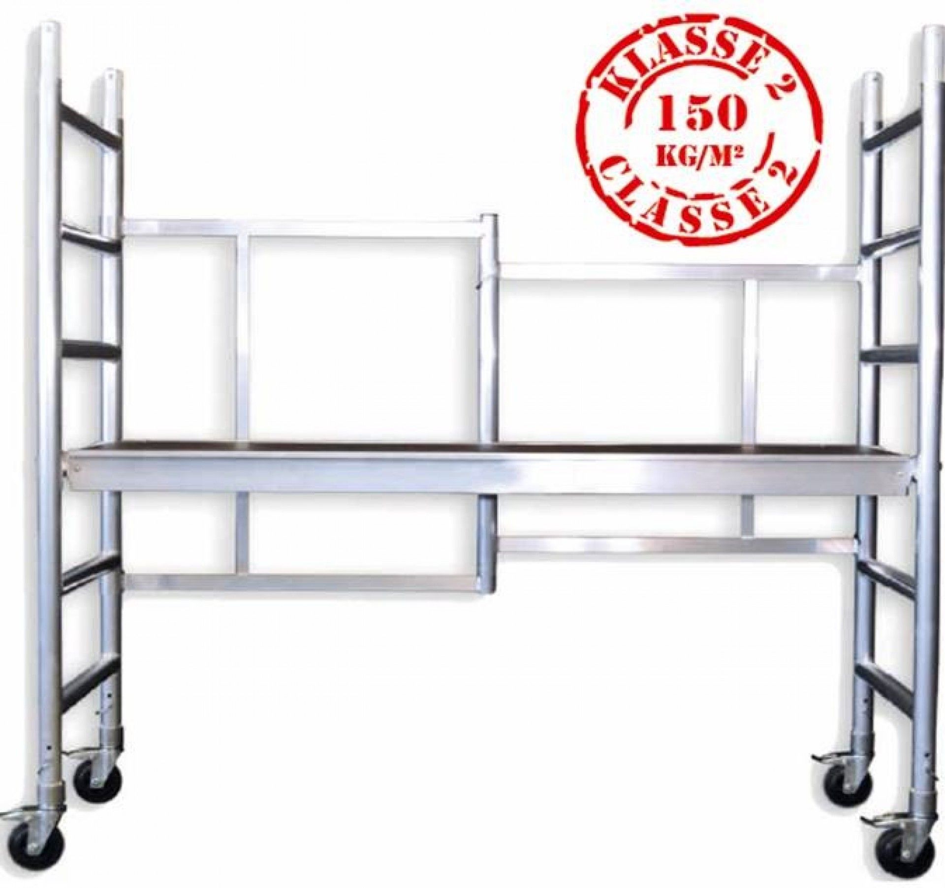 Andaime Alumínio C/Alçado Altura Trabalho 2,7m