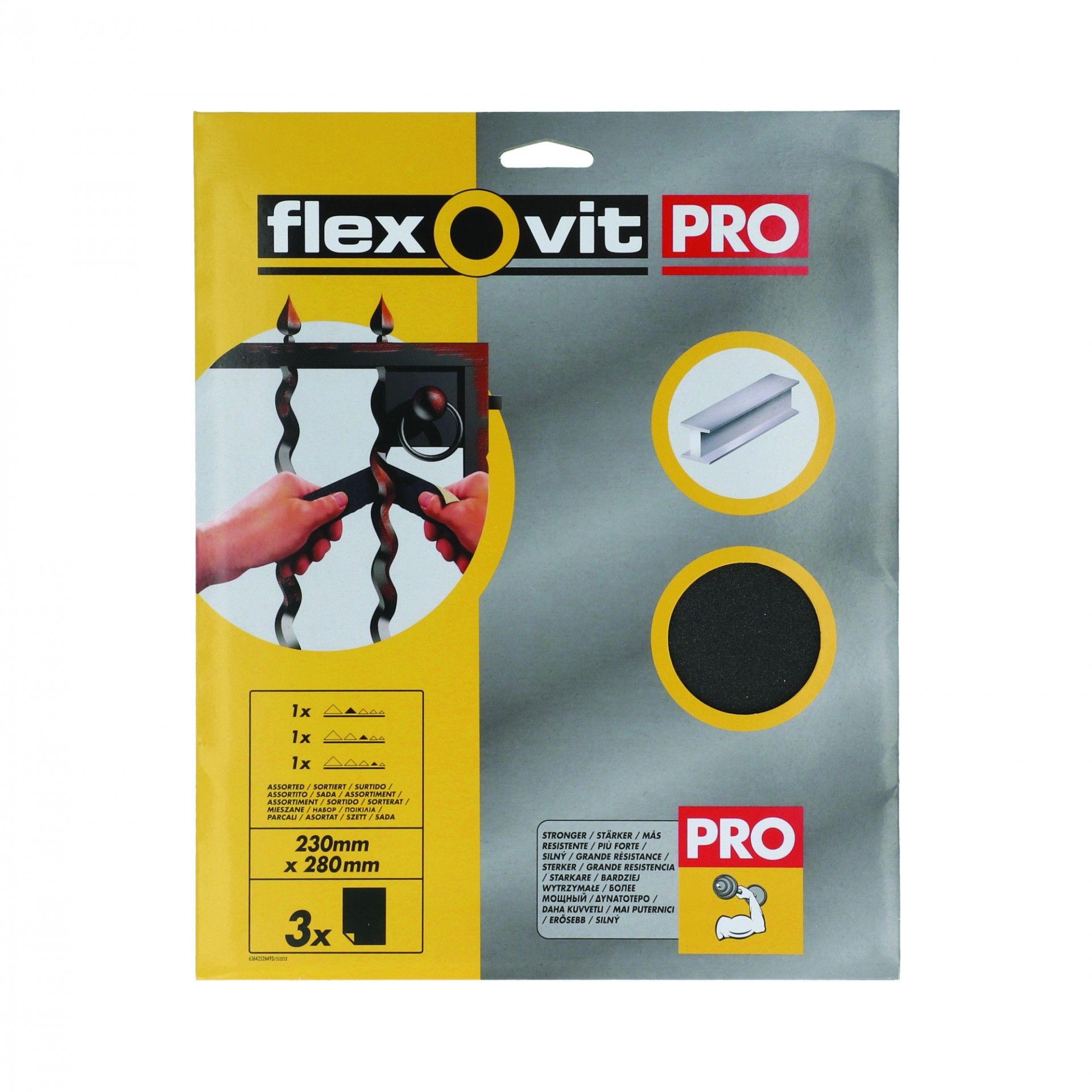 Folha Lixa Grão Sortido 230x280mm 3un