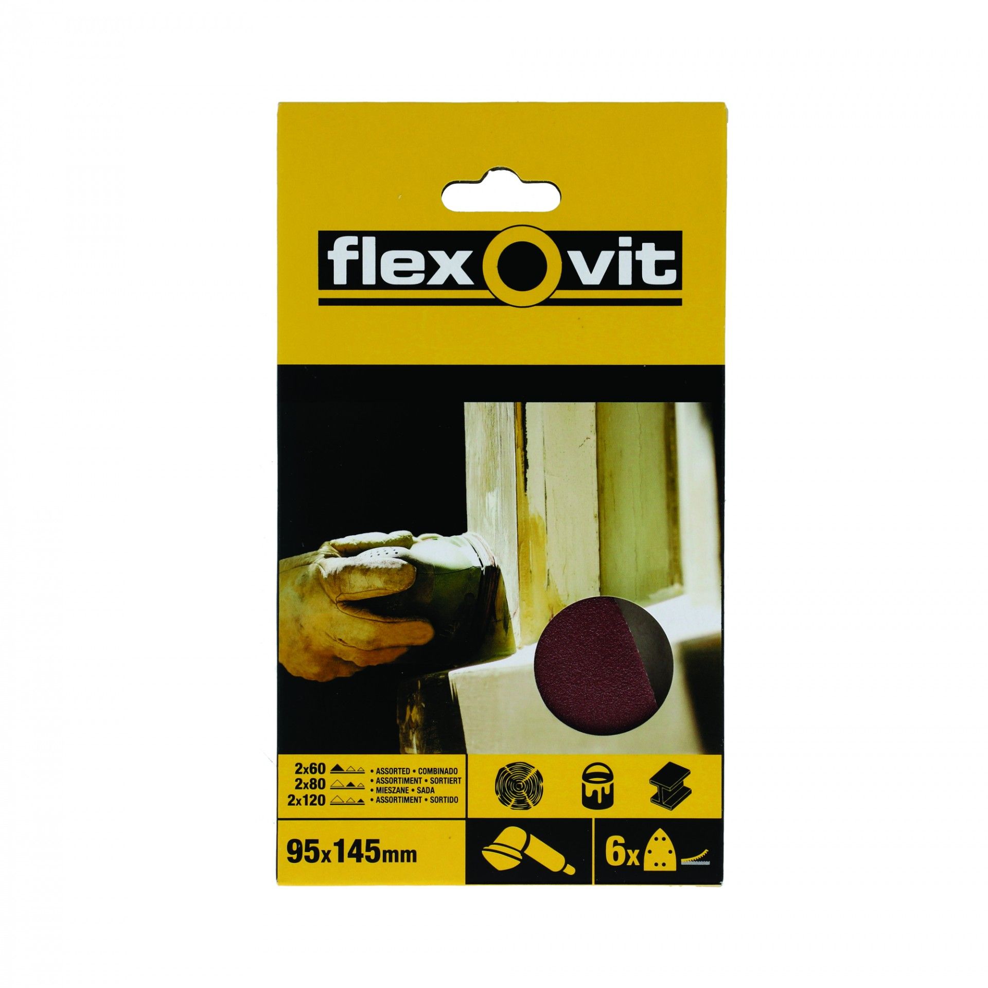 Lixa Velcro Triangular Grão Srt 95x145mm 6un
