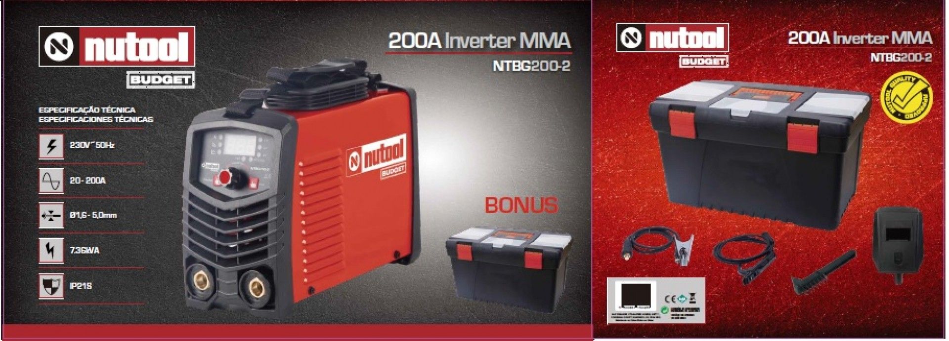 Inverter Soldadura 200 Amperes Dig+Mala