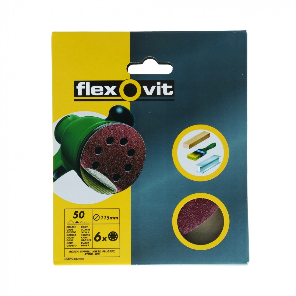 Disco Lixa Velcro Grão 50 115mm 6un Disco Lixa Velcro Grão 50 115mm 6un
