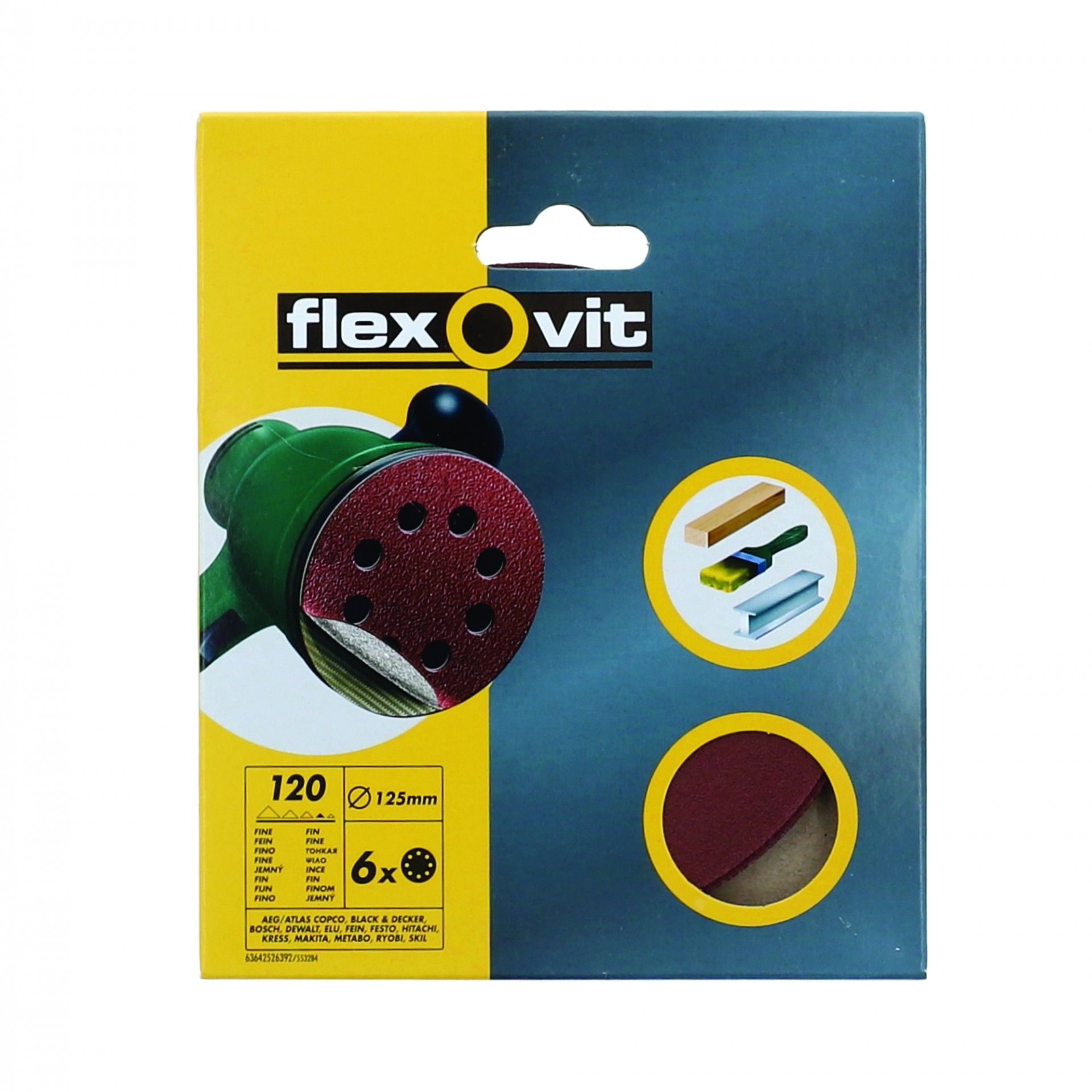 Disco Lixa Velcro Grão 120 125mm 6un