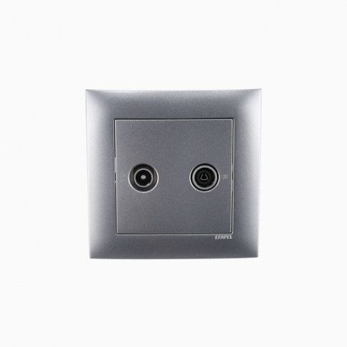 Tomada R-Tv Estrela Logus 90 Alumnio