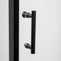 Cabine Duche Ibiza Transparente Alumínio Preta 120x80cm Cabine Duche Ibiza Transparente Alumínio Preta 120x80cm