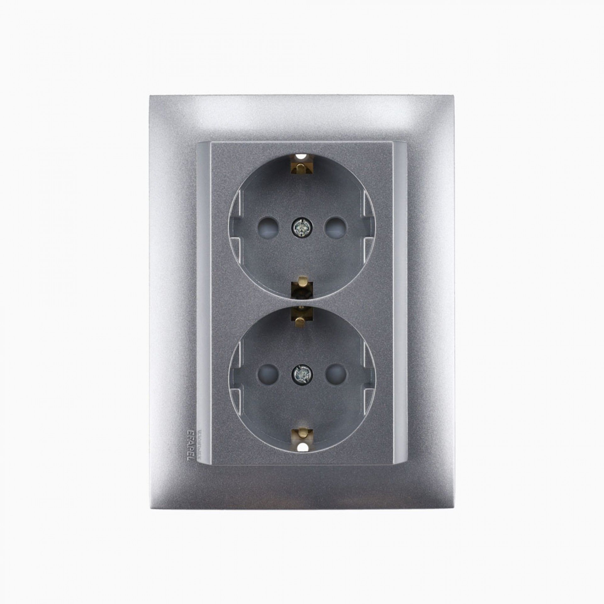 Tomada Dup Schk Mon C/Ob Log90 Alumínio