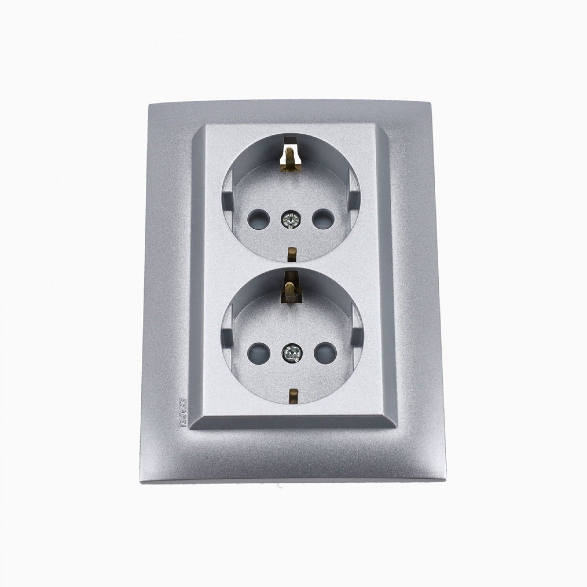 Tomada Dup Schk Mon C/Ob Log90 Alumínio