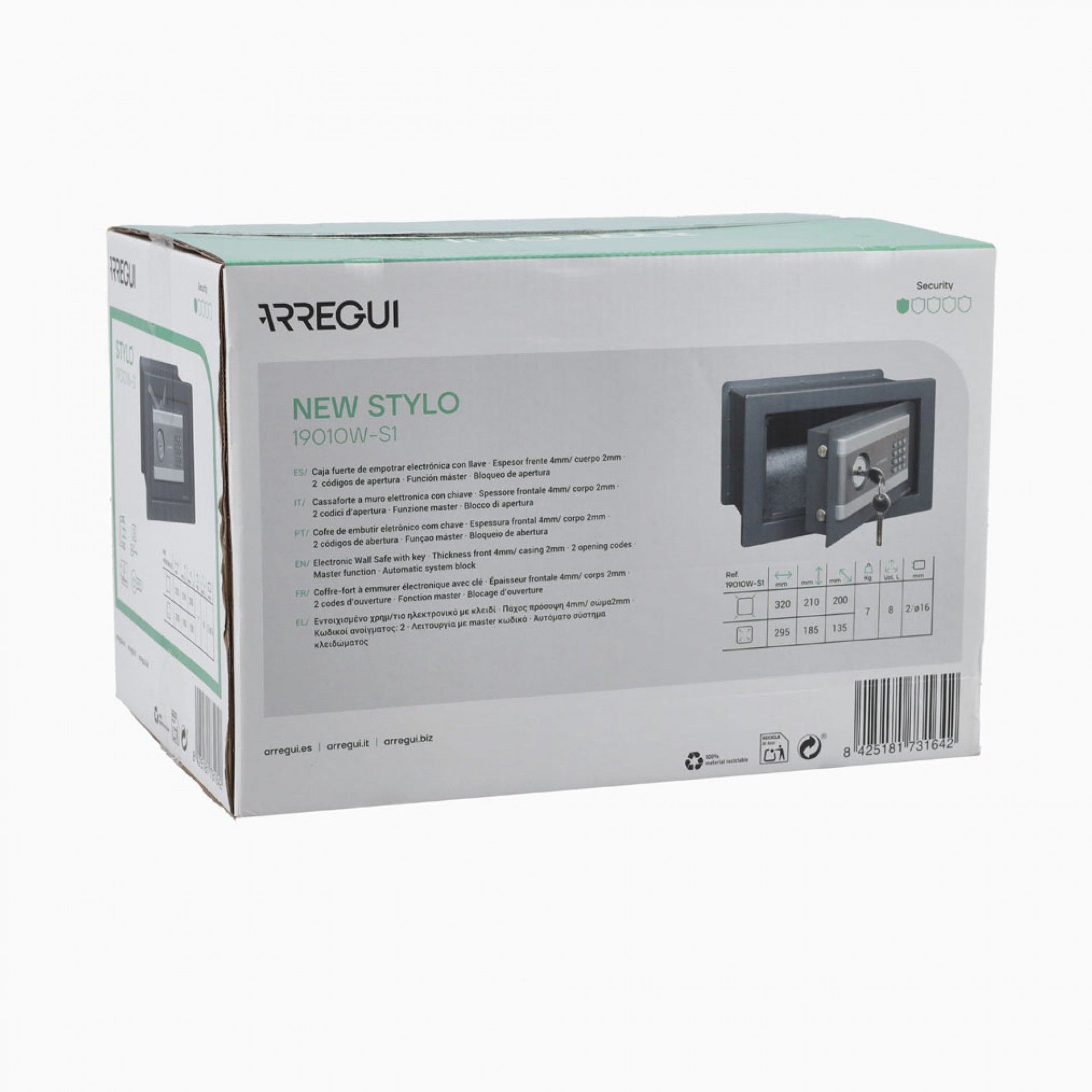 Cofre Embutir Eletrónico 8lts