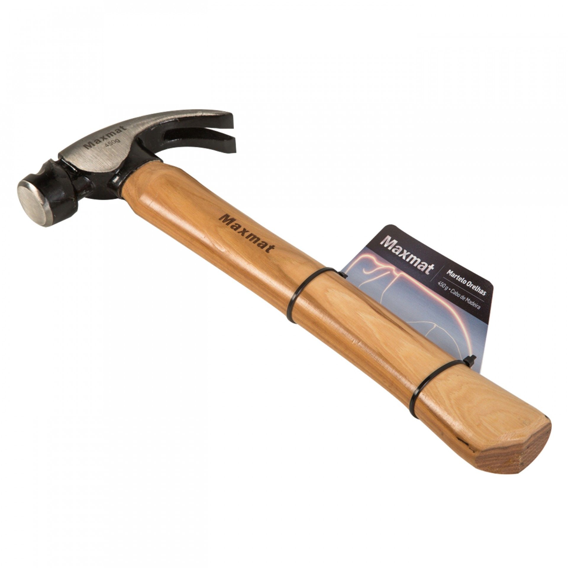 Martelo Orelhas Cabo Madeira 450g