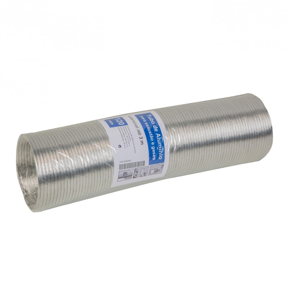Tubo Flexivel 3m D120 Alum�nio