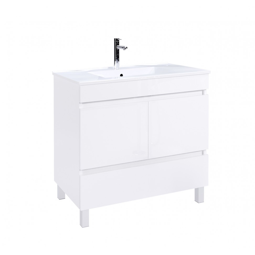 Conjunto Val�ncia (M�vel+Lavat�rio) 81x80x45cm, Branco