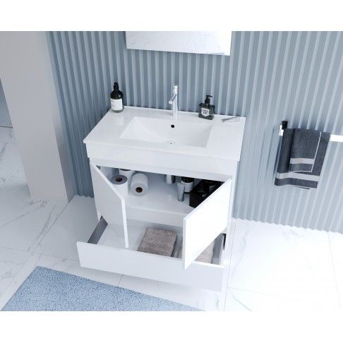 CONJUNTO VALENCIA 80CM MOVEL+LAVATORIO BRANCO CONJUNTO VALENCIA 80CM MOVEL+LAVATORIO BRANCO