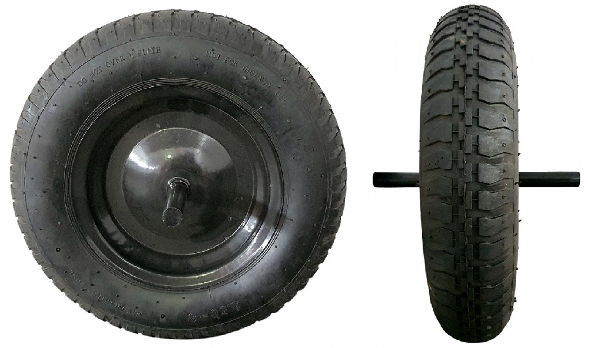 Roda Pneumática P/Carro Mão Eixo Grande