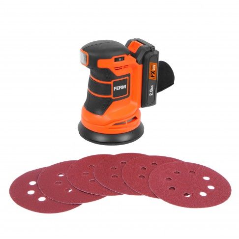 Lixadora Orbital S/Fio 20v Ferm Lixadora Orbital S/Fio 20v Ferm