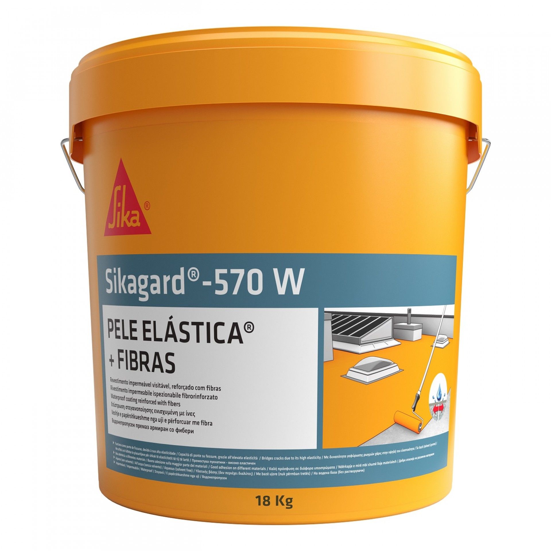 Sikagard 570w Pele Elástica + Fibra Telha 4kg