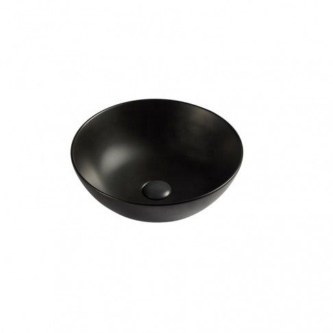 Lavatório Redondo Cerâmico 40x40x11.5cm Preto Lavatório Redondo Cerâmico 40x40x11.5cm Preto