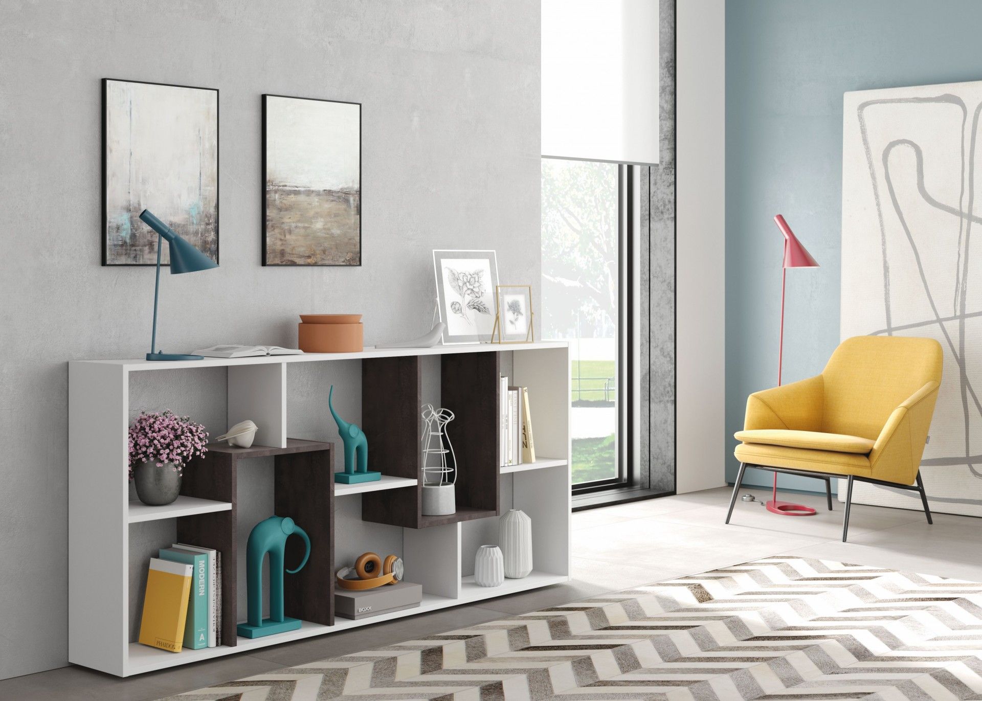 Estante Kawa 180x80x25cm Branco Arkic