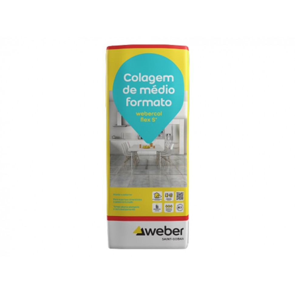 Cimento cola Webercol Flex S+ Cinza 25 kg