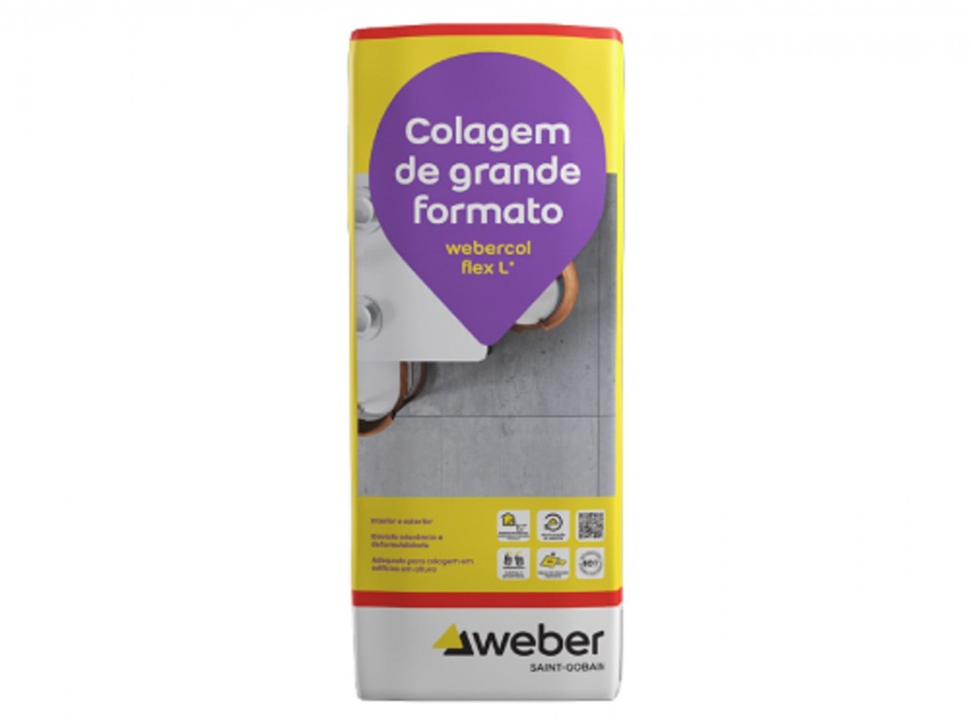 CIMENTO COLA webercol FLEX L+ CINZA 25KG