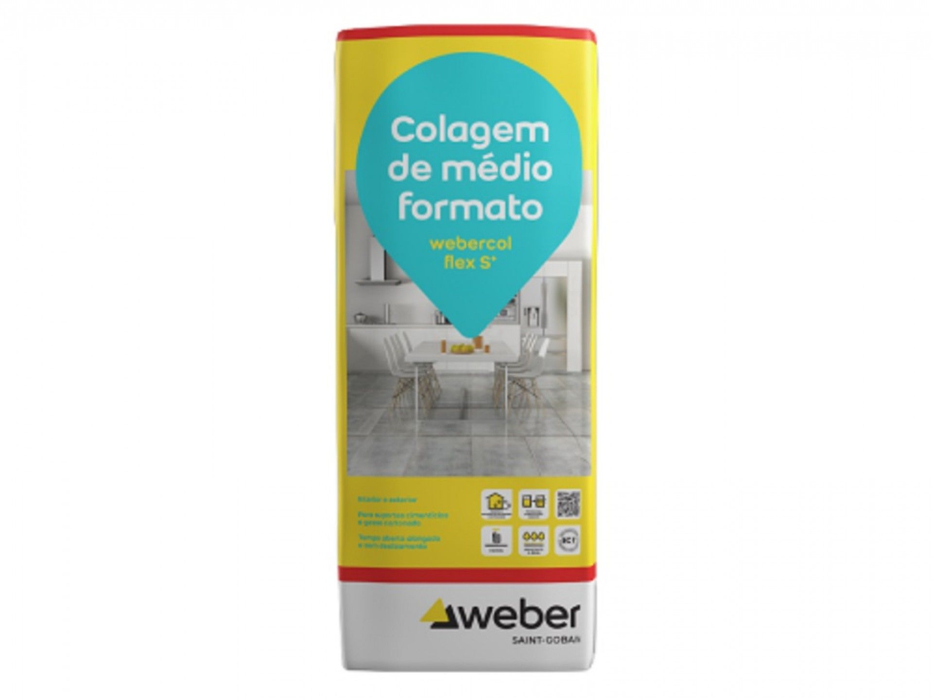 CIMENTO COLA webercol FLEX S+ CINZA 25KG