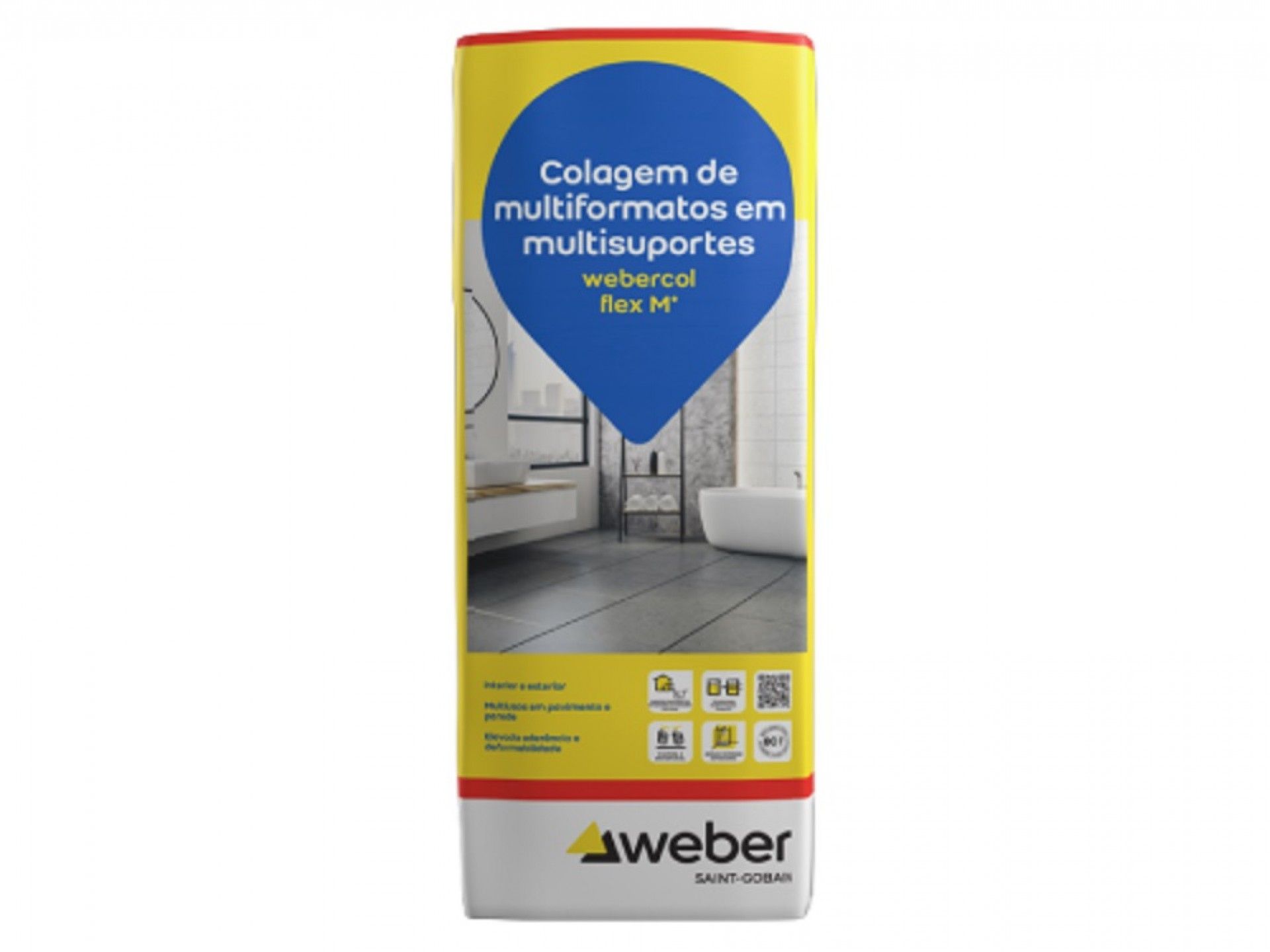 CIMENTO COLA webercol FLEX M+ CINZA 25KG