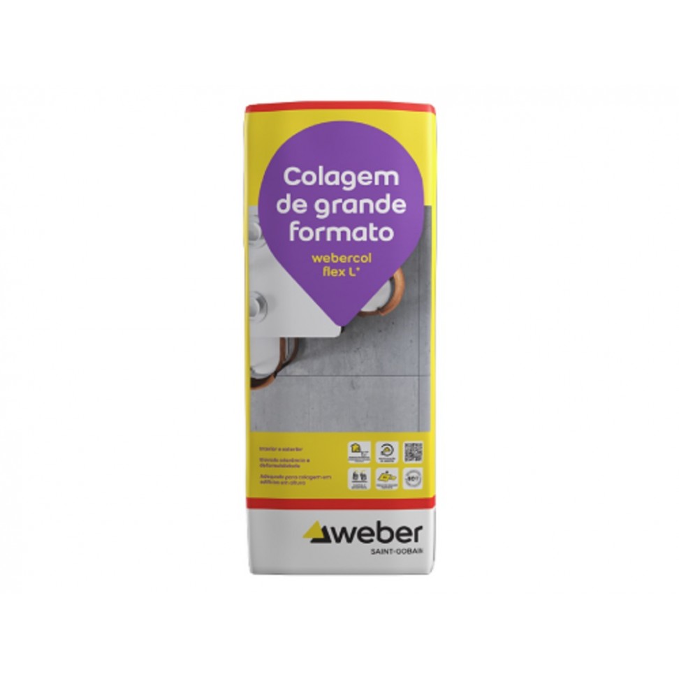 Cimento cola Webercol Flex L+ Cinza 25 kg