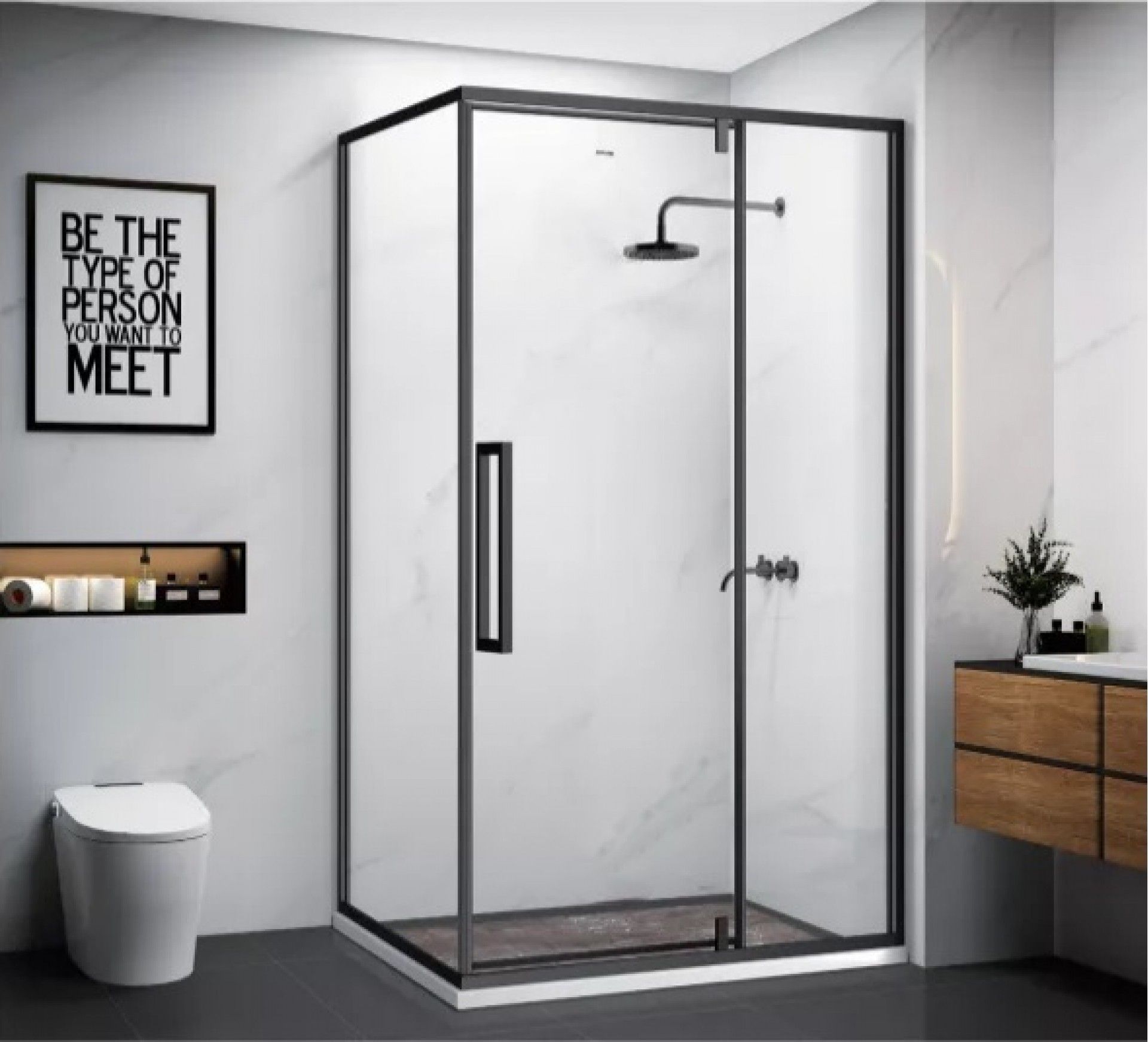 CABINE DUCHE MAIORCA PERFIS PRETOS