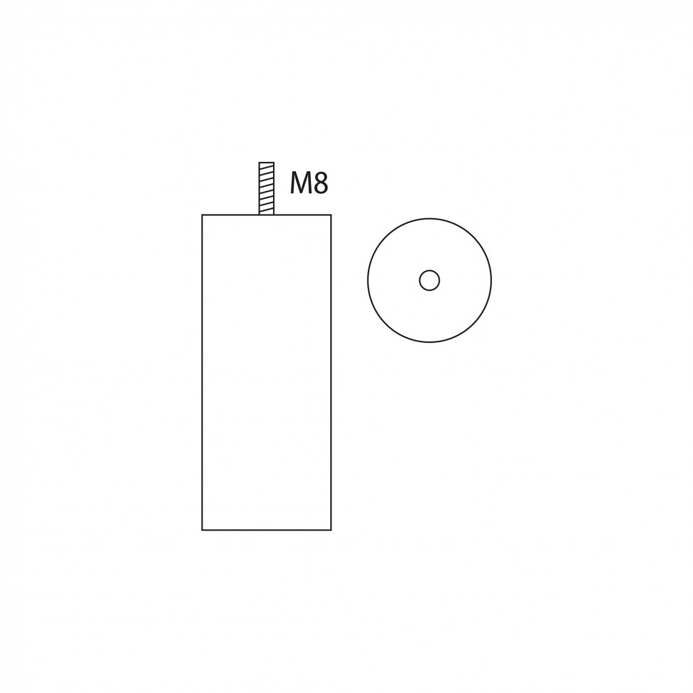 P� Madeira Redondo D58mm