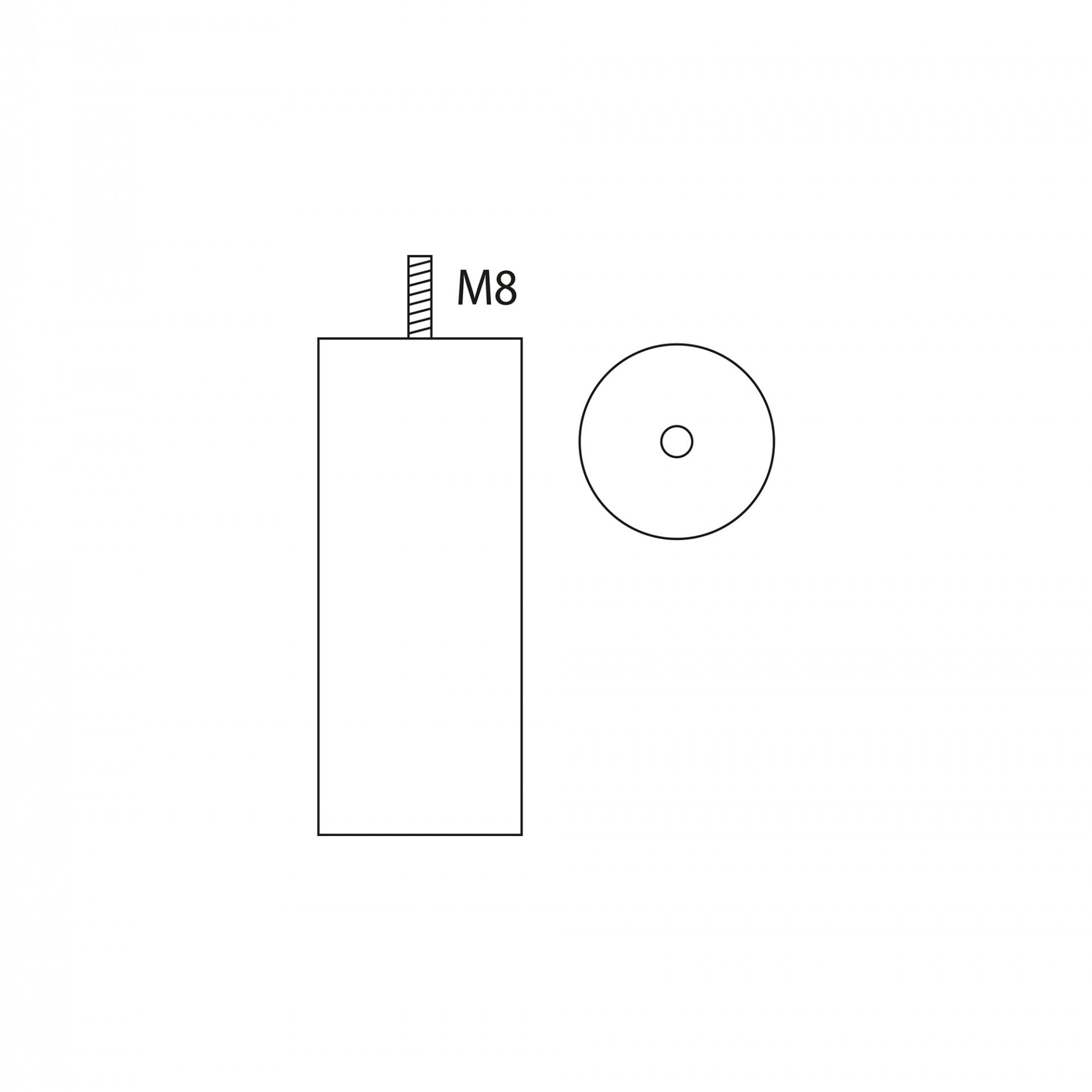 Pé Madeira Redondo D58mm