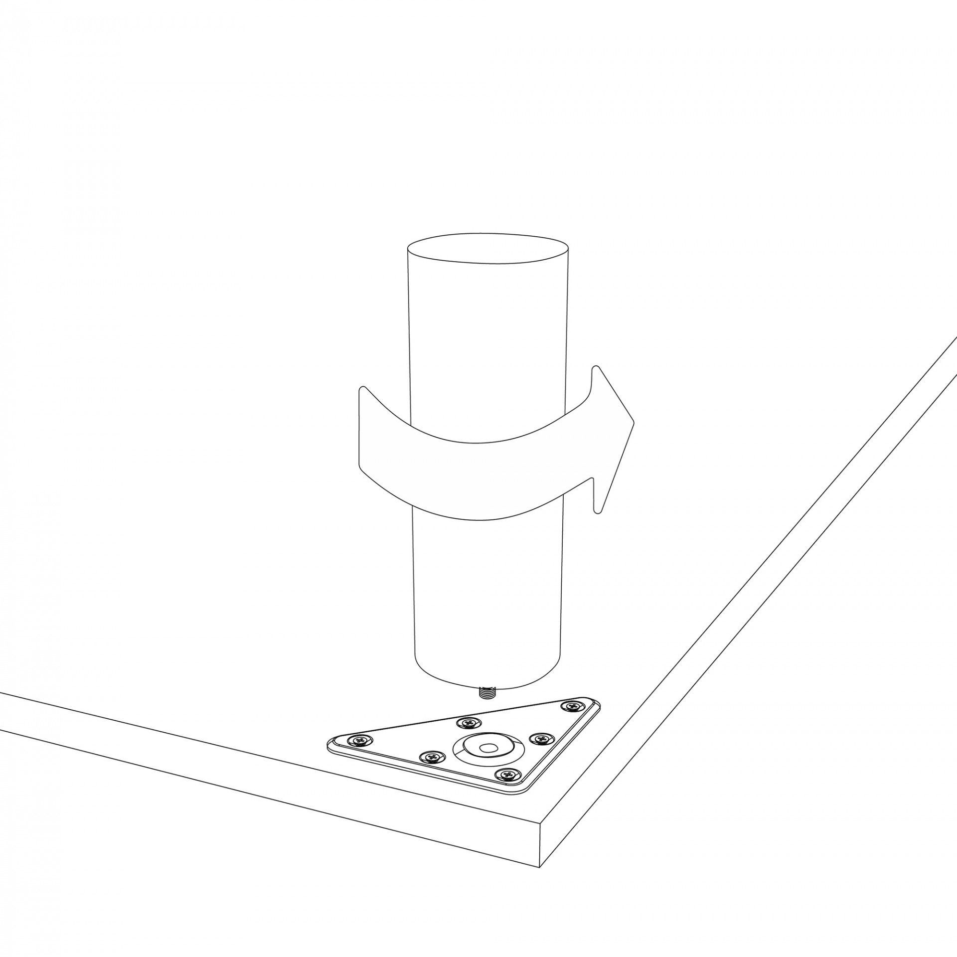 Pé Madeira Redondo D58mm