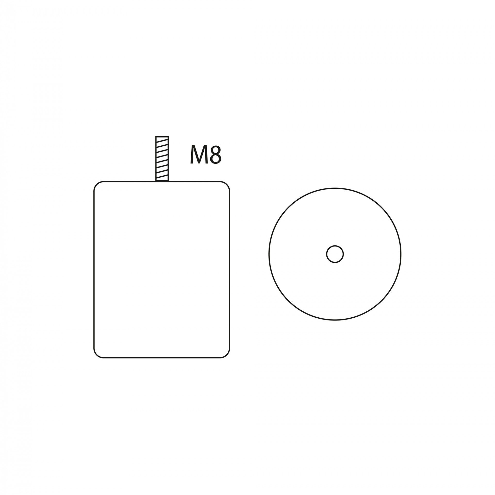 Pé Madeira Redondo D68mm