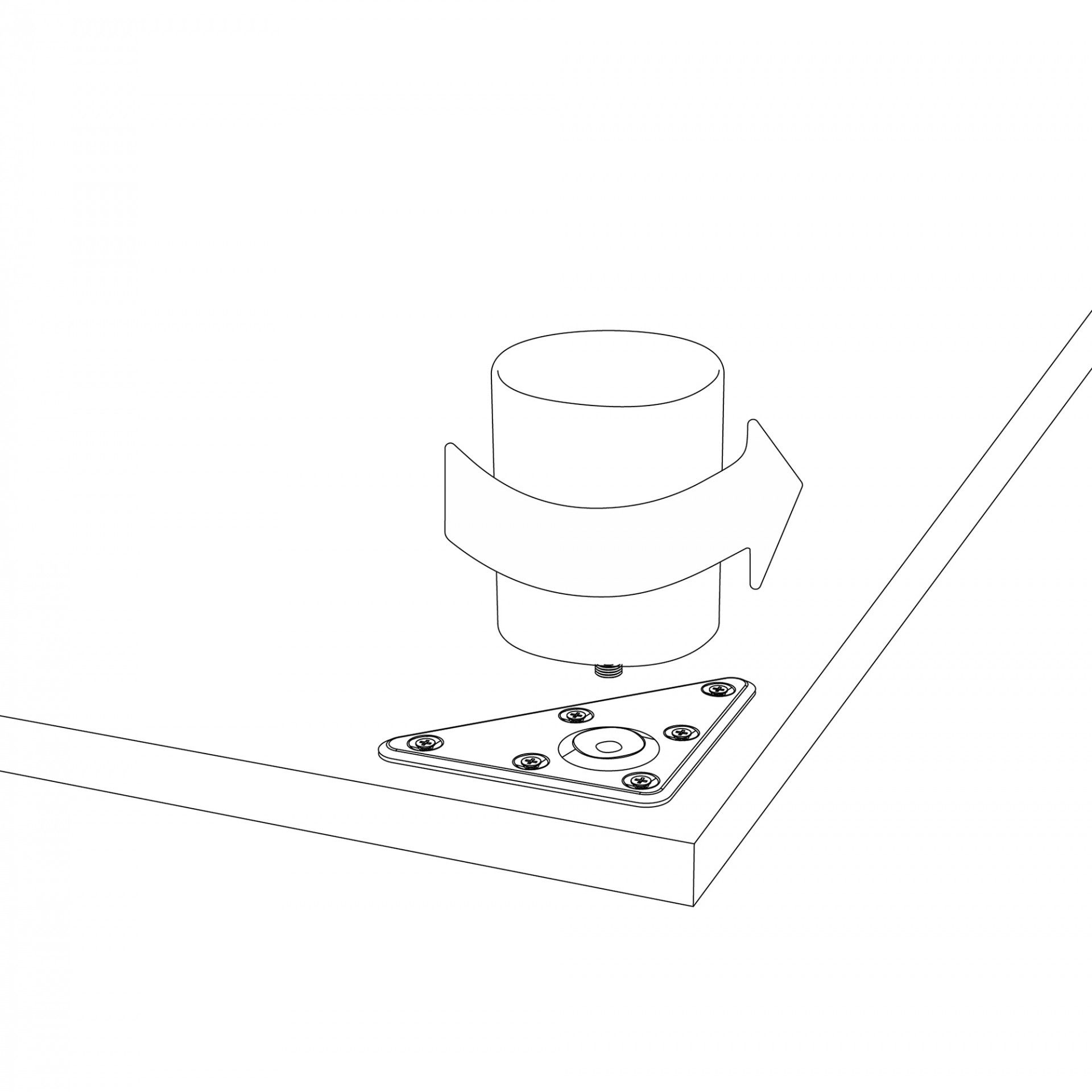 Pé Madeira Redondo D68mm