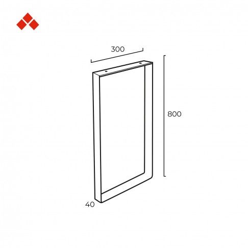 Pé Móvel Quadrado 800x300x40x5 Preta Pé Móvel Quadrado 800x300x40x5 Preta