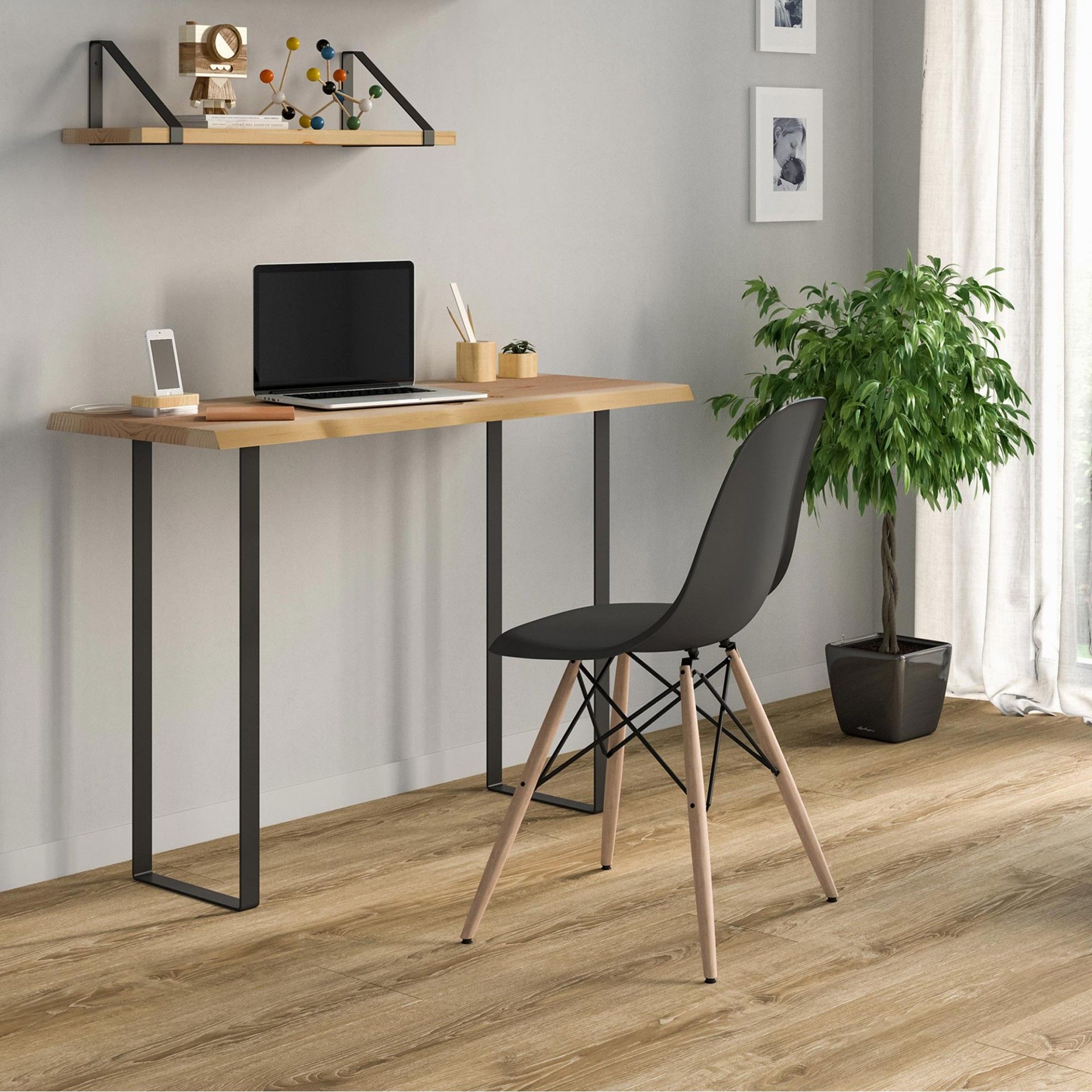 Pé Móvel Quadrado 800x300x40x5 Preta