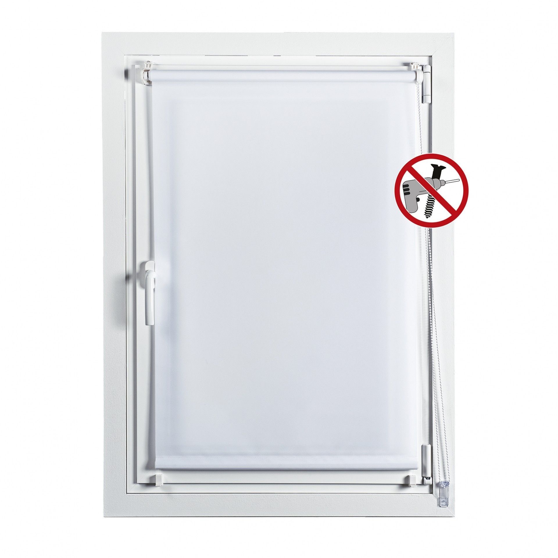 Estore Clip&Fix Translúcido 75x180cm Branco