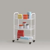 Carrinho Multiusos 3 Prateleiras Siena Branco Carrinho Multiusos 3 Prateleiras Siena Branco