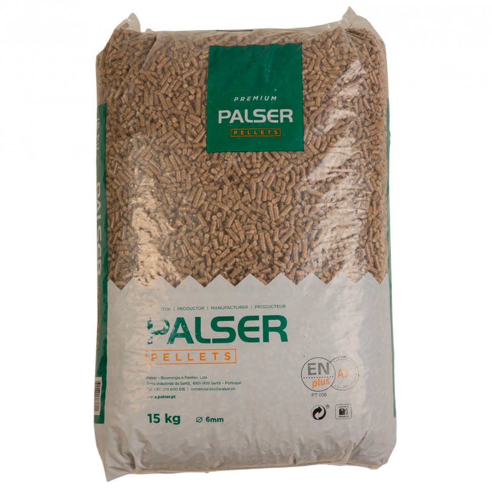 Pellets Palser 6mm Enplus A1 Saco 15Kg