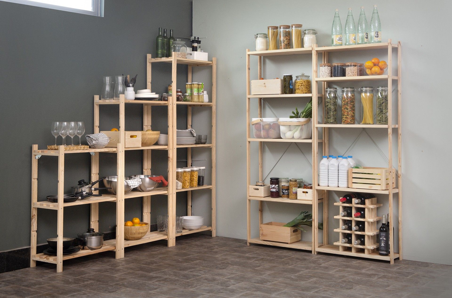 Estante Pinho 4 prateleiras 1315x300x650mm