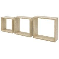 Kit 3 Cubos 30x30x12mm Carvalho Kit 3 Cubos 30x30x12mm Carvalho
