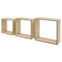 Kit 3 Cubos 30x30x12mm Carvalho Kit 3 Cubos 30x30x12mm Carvalho