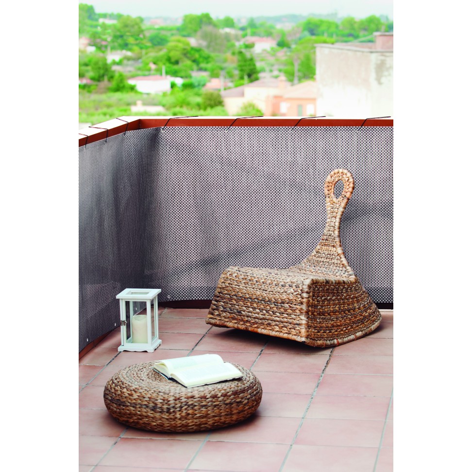 Oculta��o Varandas Rattan 0.9x3m Cinza