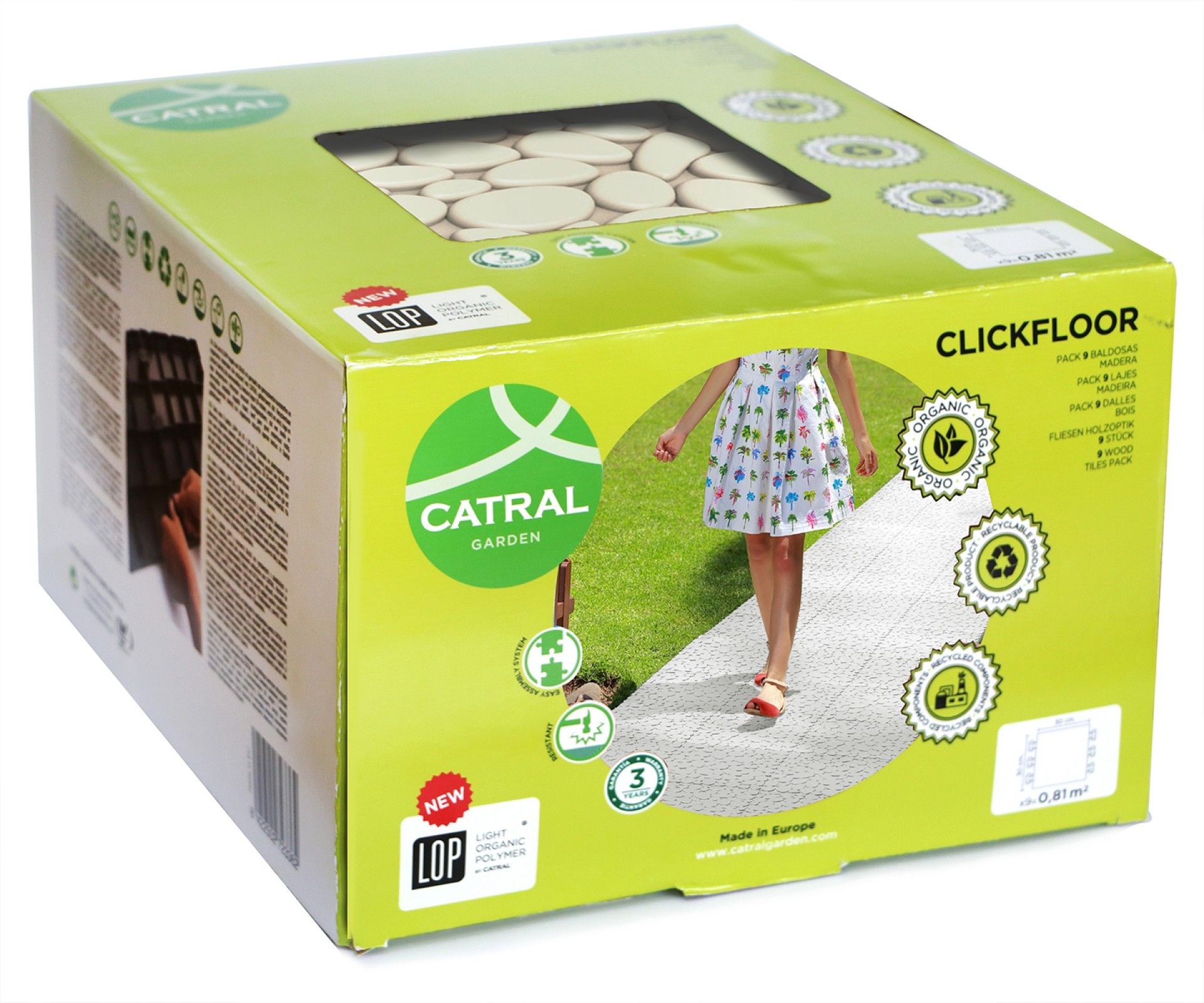 Placa De Chão Lop 30x30 Branco 9un