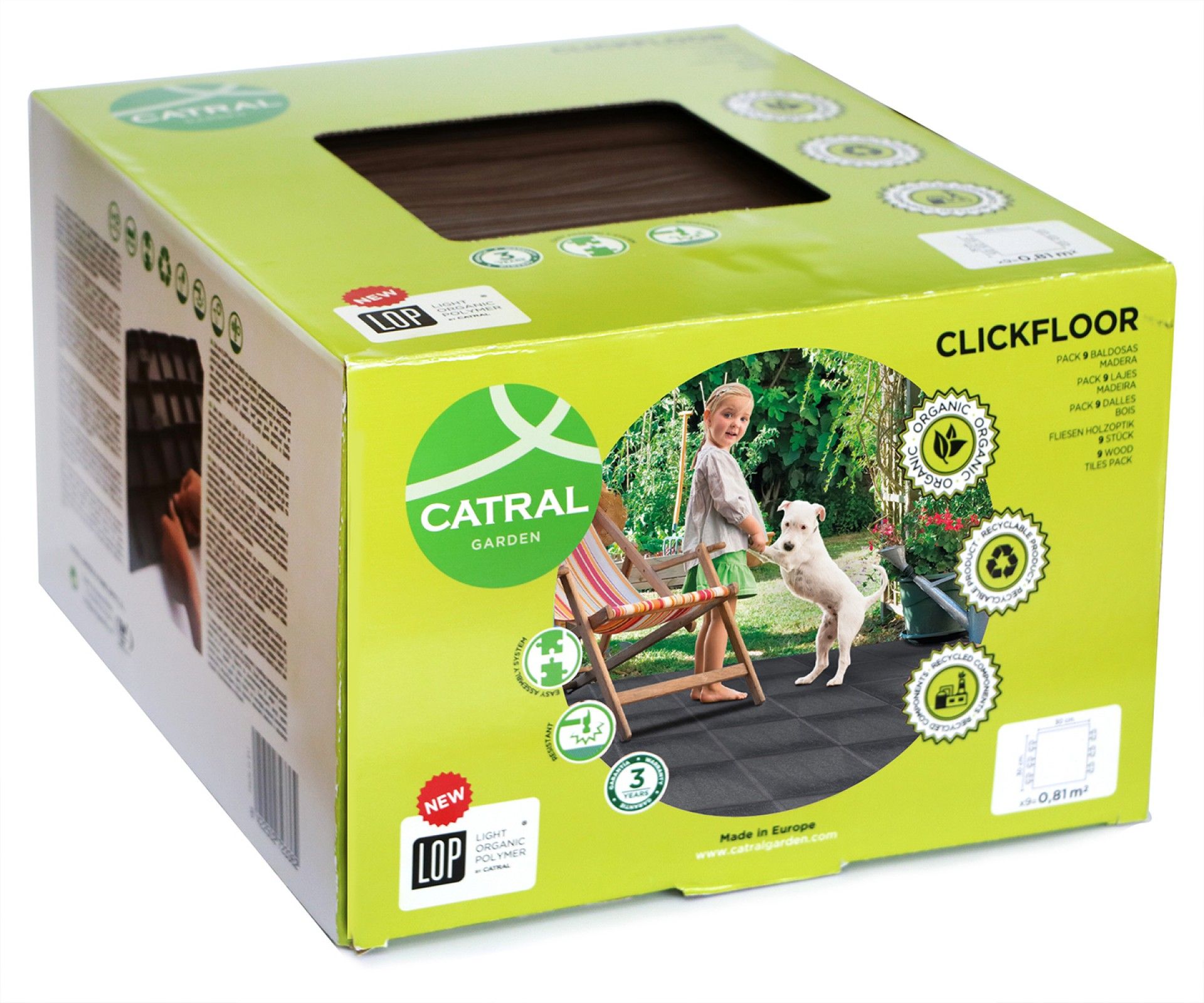 Placa De Chão Lop 30x30 Cinza 9un