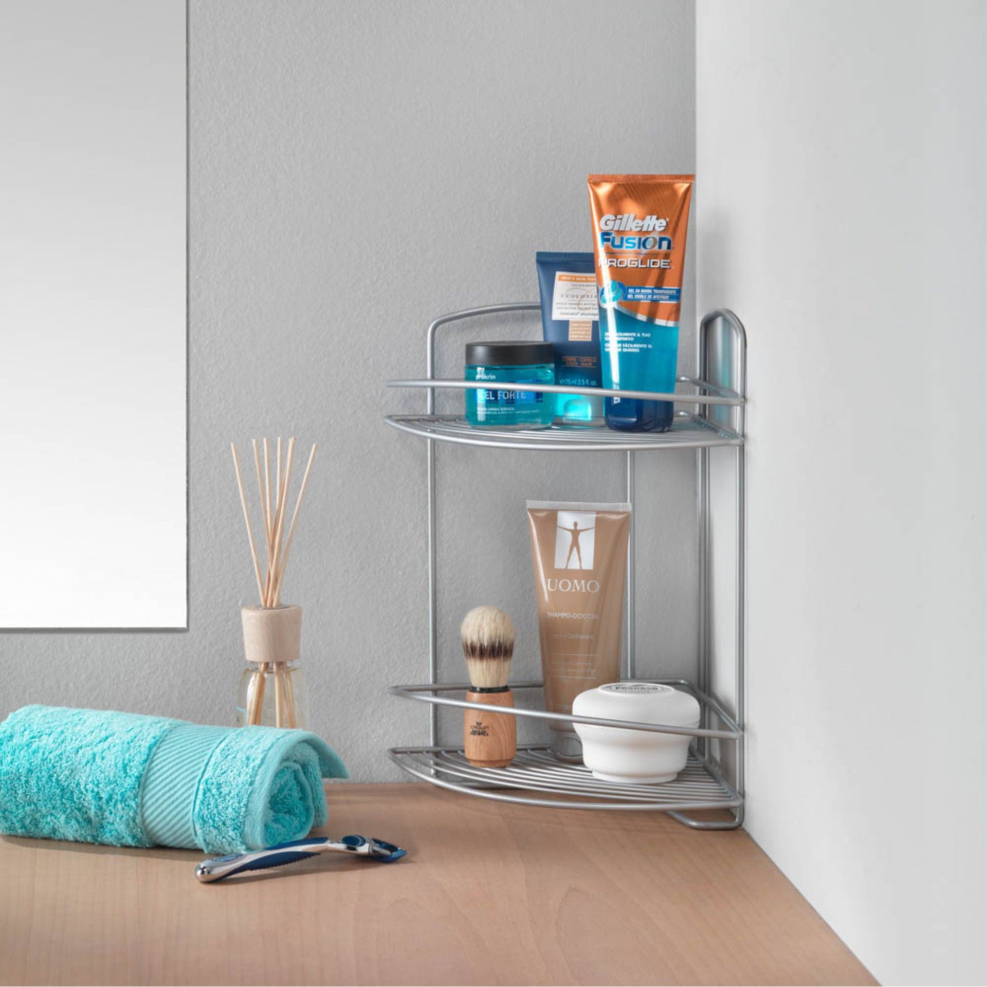 Estante Canto Onda 2 prateleiras 22x22x35cm